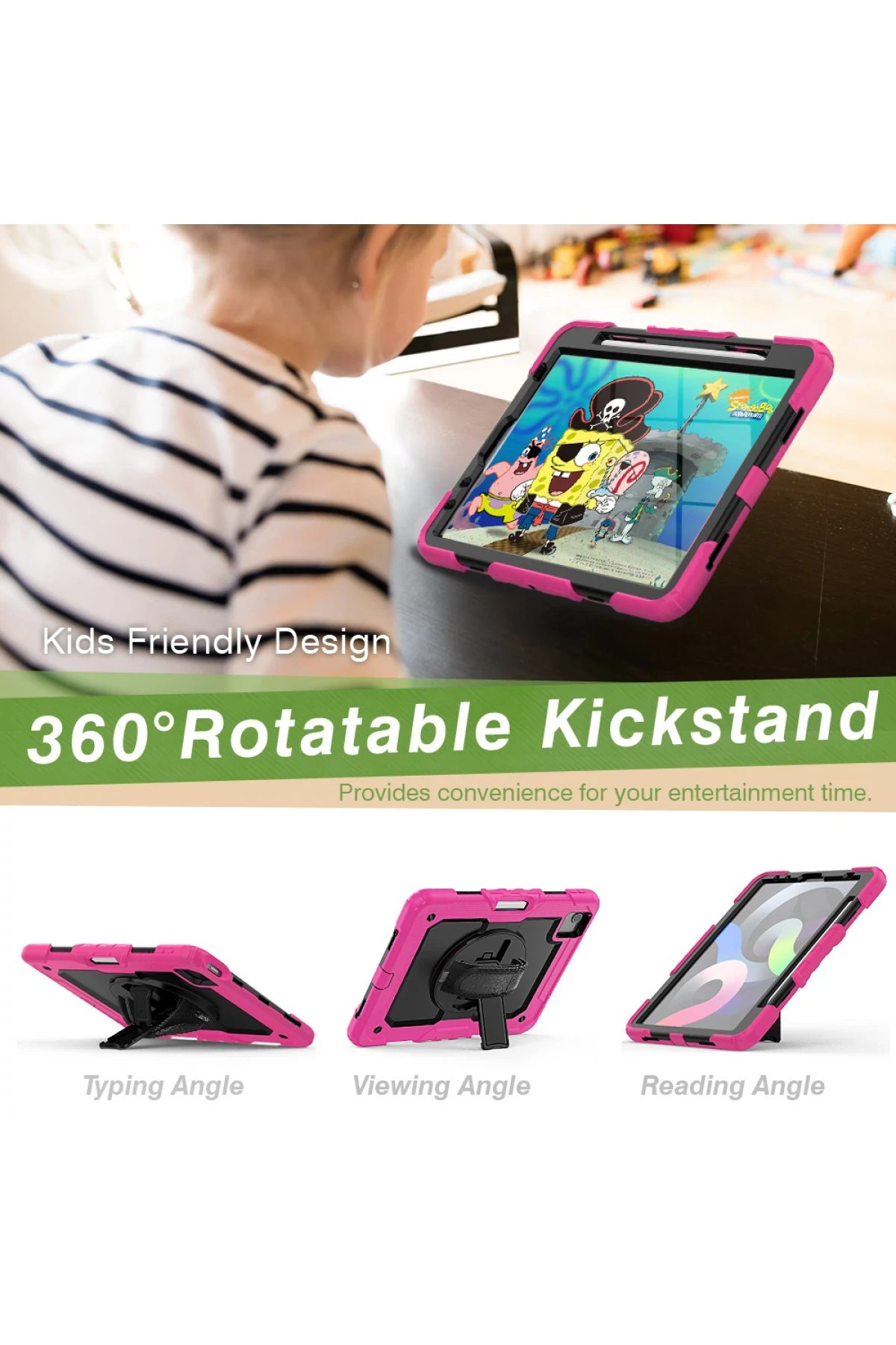 Newface iPad Pro 11 (2020) Kılıf Pars Tablet Kapak - Pembe