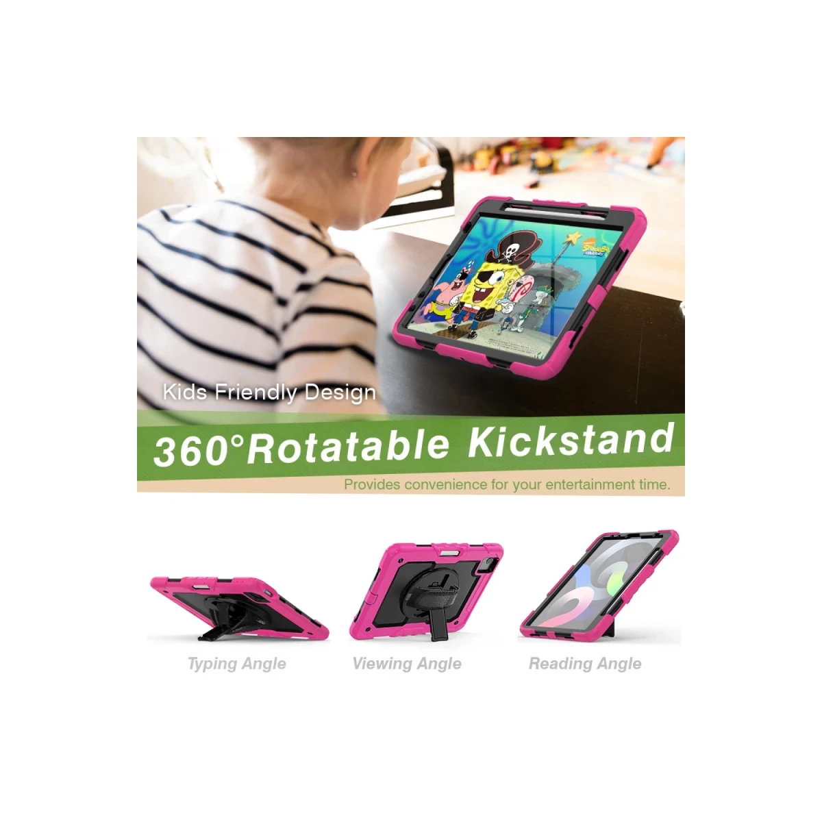 Newface Apple iPad Pro 11 (2020) Kılıf Pars Tablet Kapak - Pembe