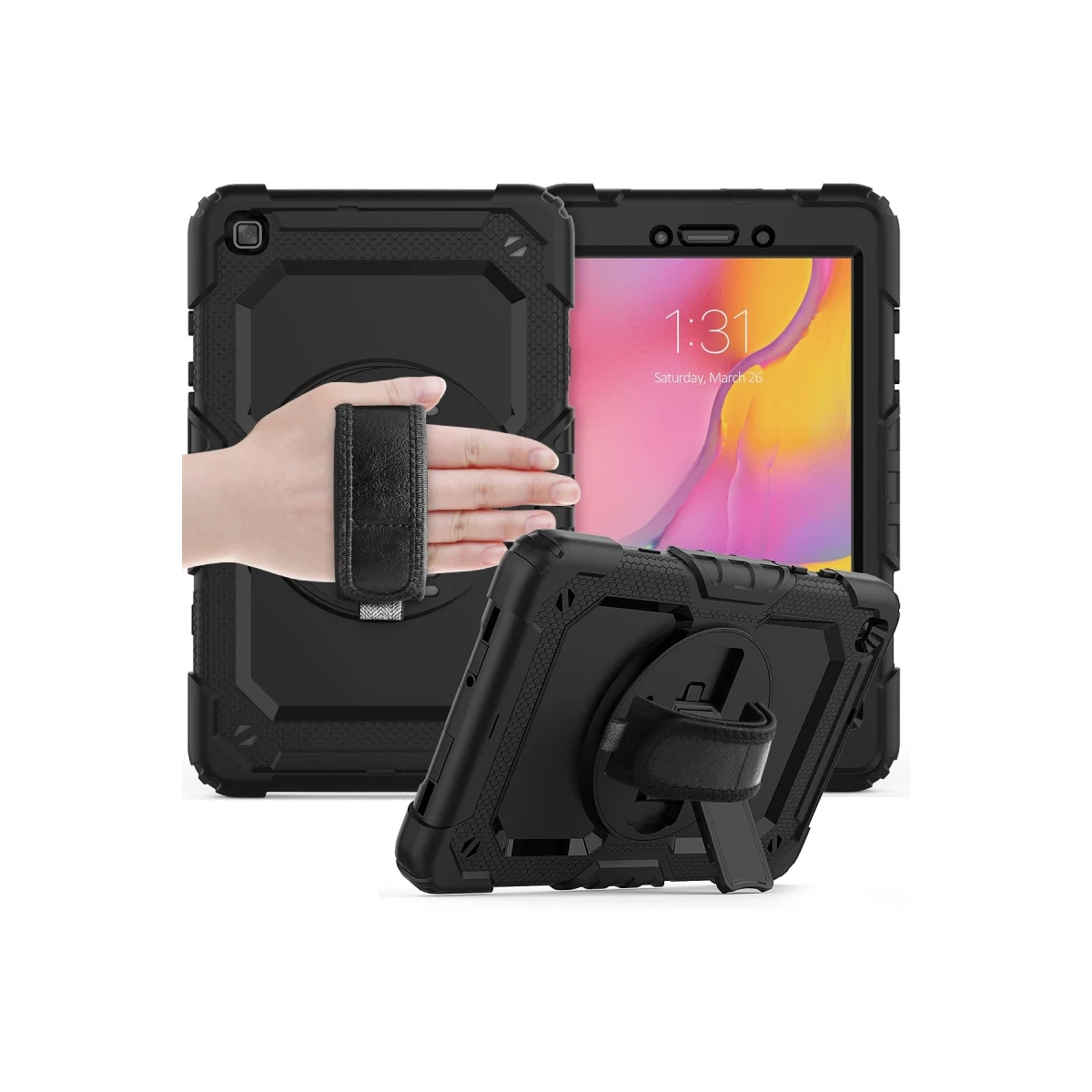 Newface Samsung Galaxy T290 Tab A 8 Kılıf Pars Tablet Kapak - Siyah — görsel 11