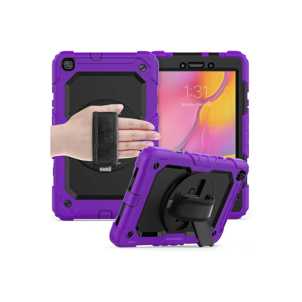 Newface Samsung Galaxy T290 Tab A 8 Kılıf Pars Tablet Kapak - Mor
