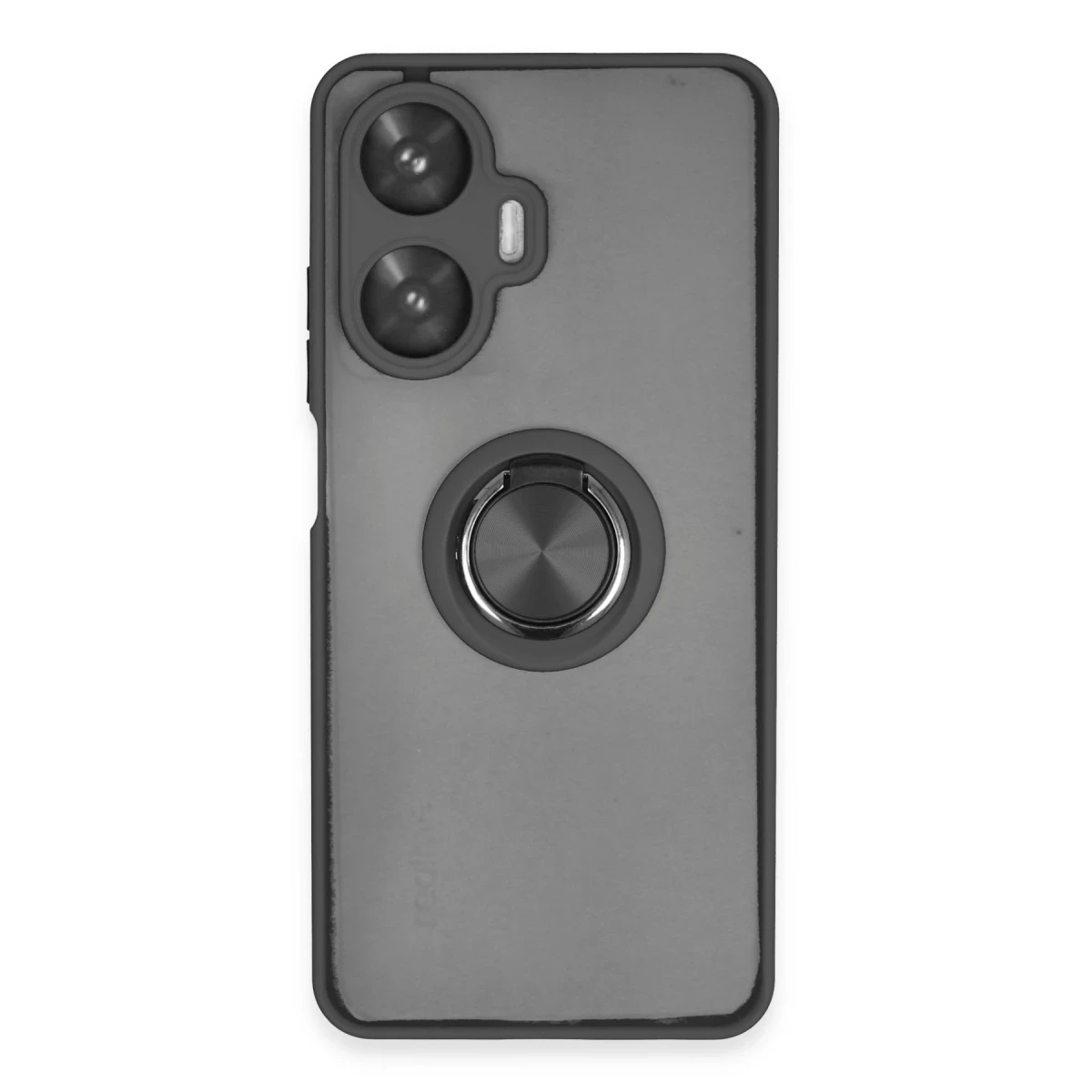 Newface Realme C55 Kılıf Montreal Yüzüklü Silikon Kapak - Siyah — görsel 6
