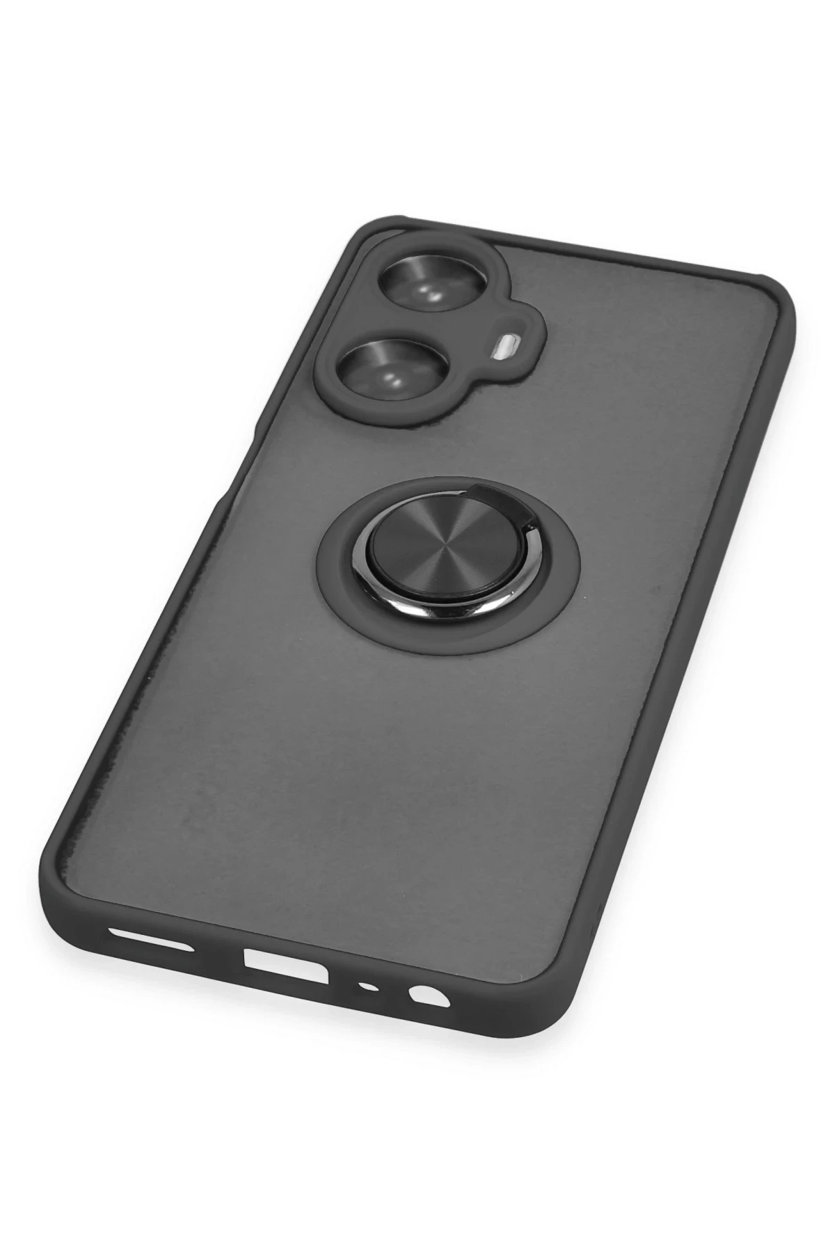 Newface Realme C55 Kılıf Montreal Yüzüklü Silikon Kapak - Siyah — görsel 5