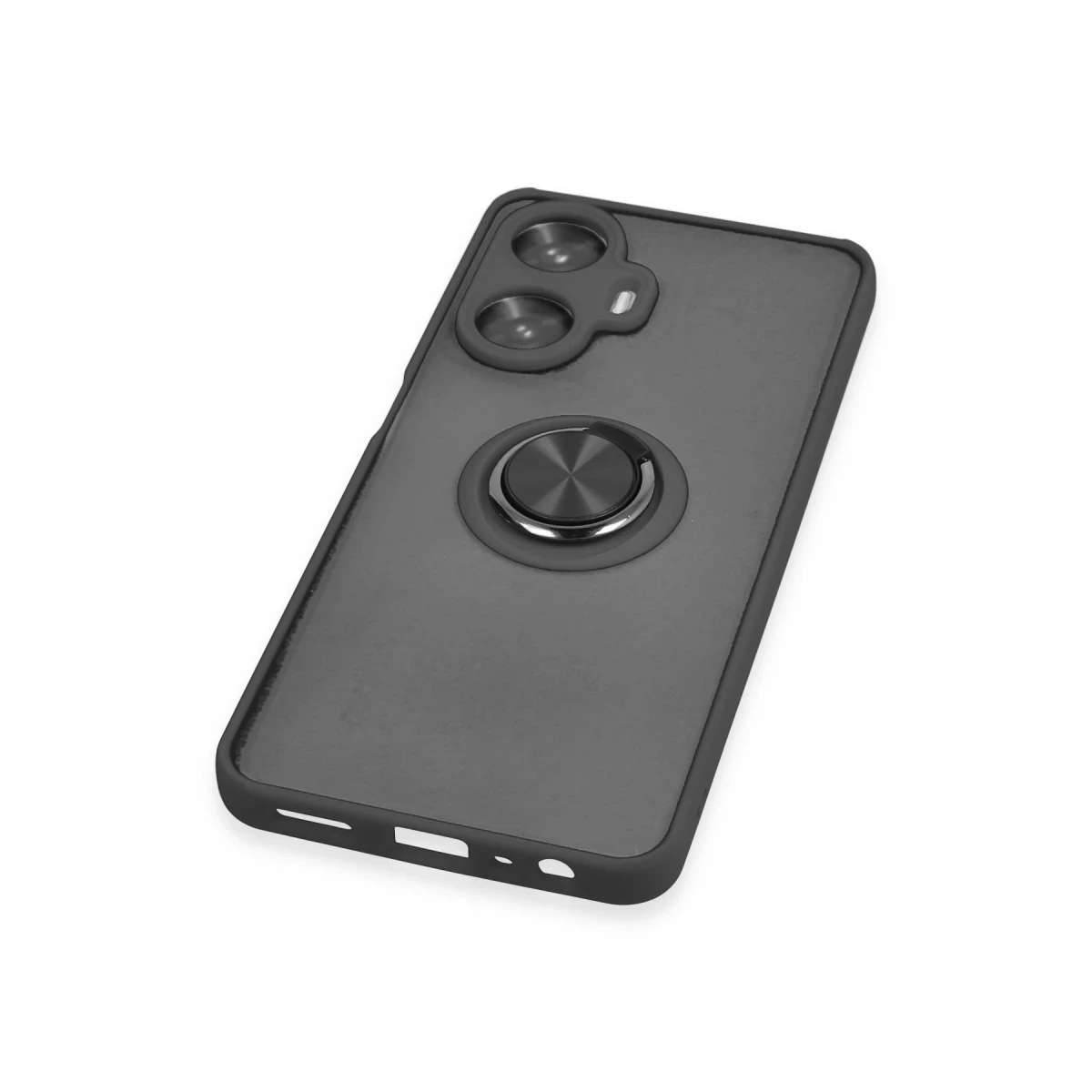 Newface Realme C55 Kılıf Montreal Yüzüklü Silikon Kapak - Siyah — görsel 10