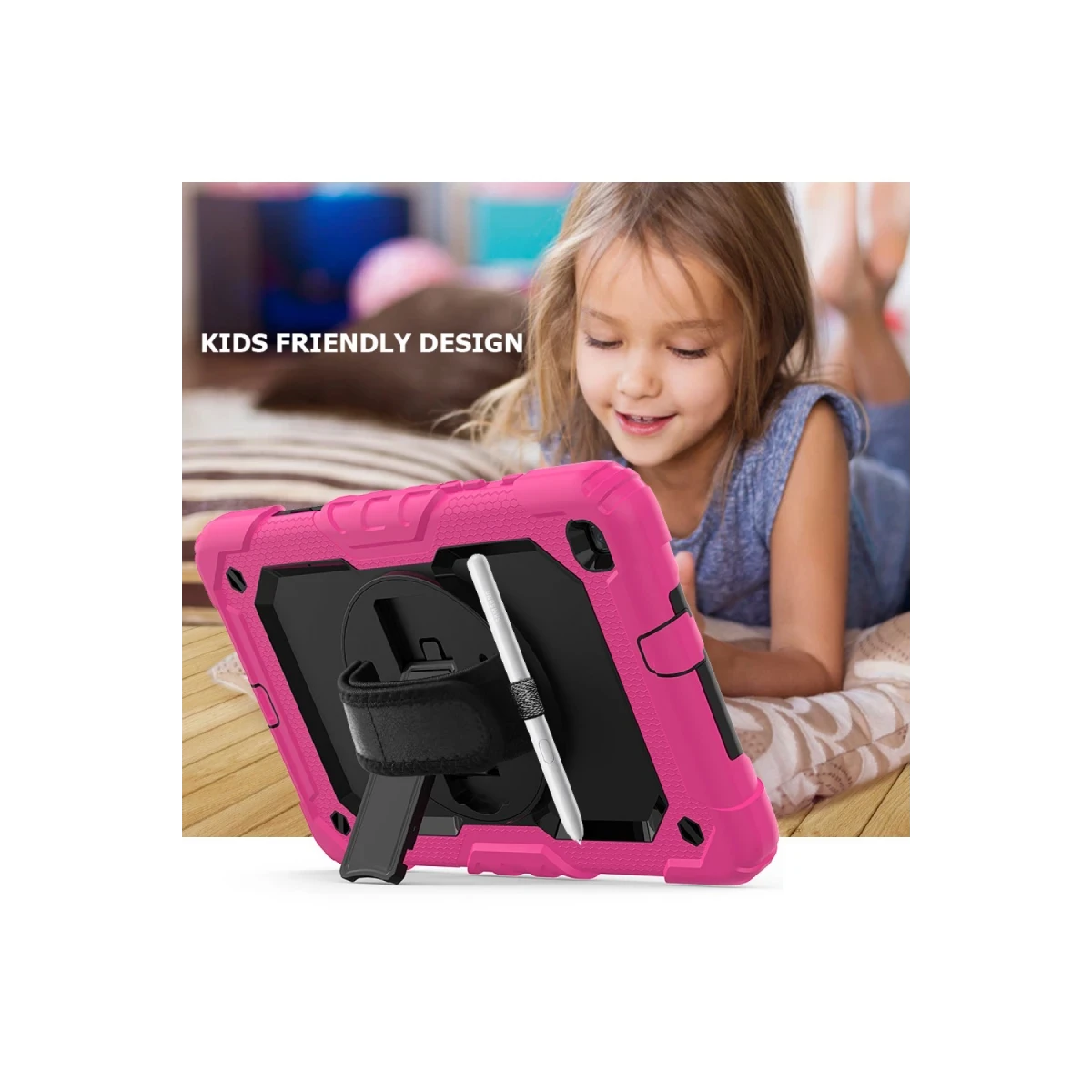 Newface Samsung Galaxy T290 Tab A 8 Kılıf Pars Tablet Kapak - Pembe