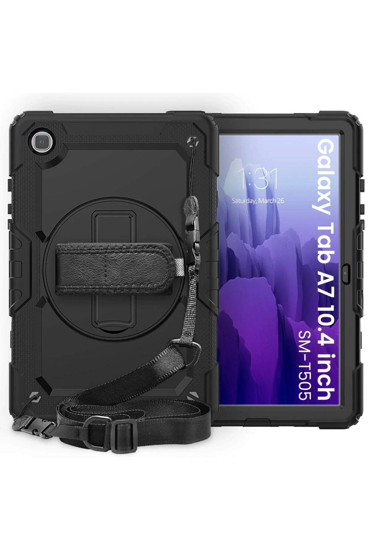 Newface Samsung Galaxy T500 Tab A7 10.4 Kılıf Pars Tablet Kapak - Siyah