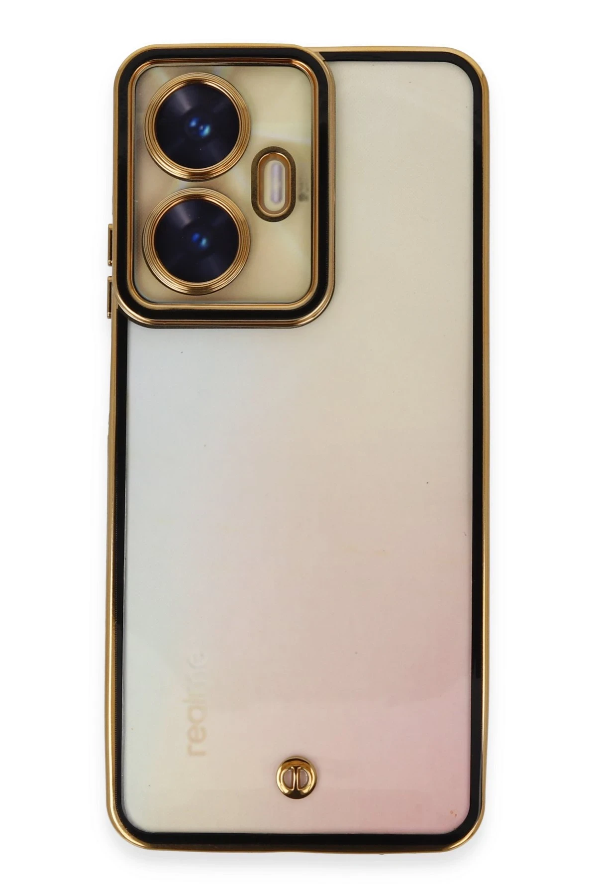 Newface Realme C55 Kılıf Liva Lens Silikon - Siyah