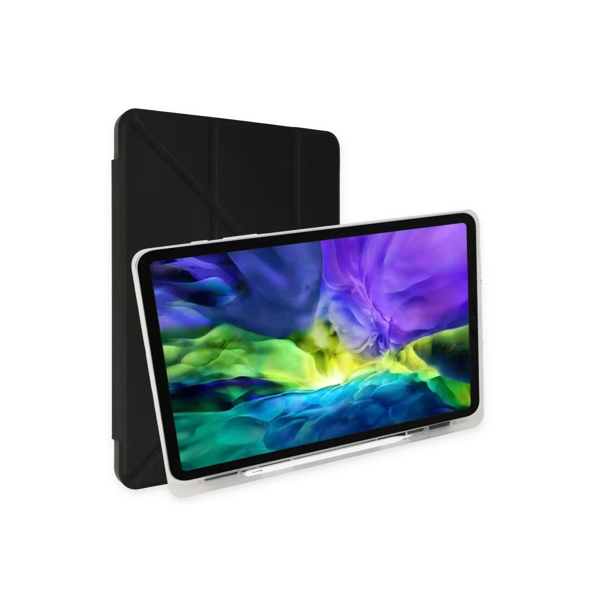 Newface Apple iPad 9.7 (2018) Kılıf Kalemlikli Mars Tablet Kılıfı - Siyah — görsel 7