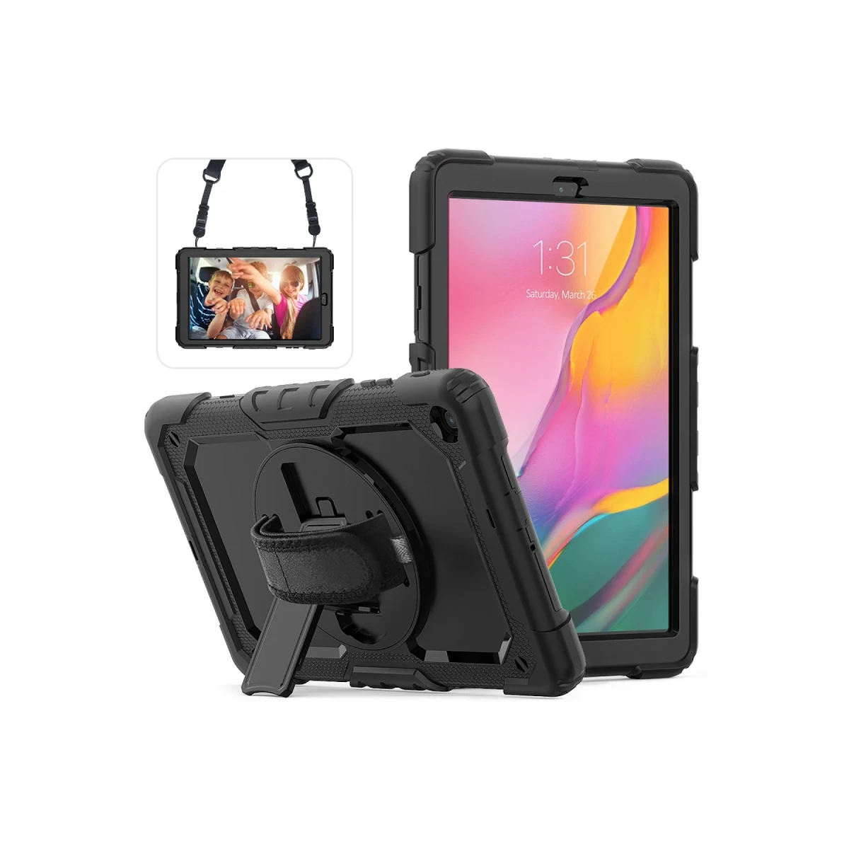 Newface Samsung Galaxy T510 Tab A 10.1 Kılıf Pars Tablet Kapak - Siyah — görsel 8