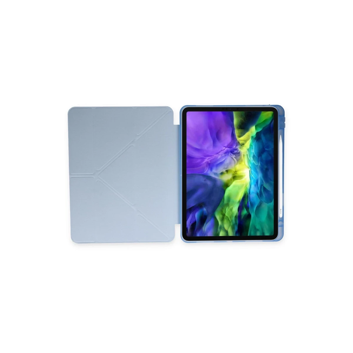 Newface Apple iPad 9.7 (2018) Kılıf Kalemlikli Mars Tablet Kılıfı - Mavi
