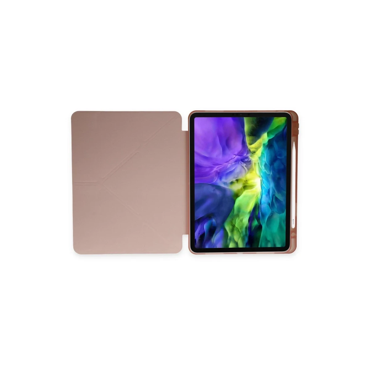 Newface Samsung Galaxy P610 Tab S6 Lite 10.4 Kılıf Kalemlikli Mars Tablet Kılıfı - Rose Gold