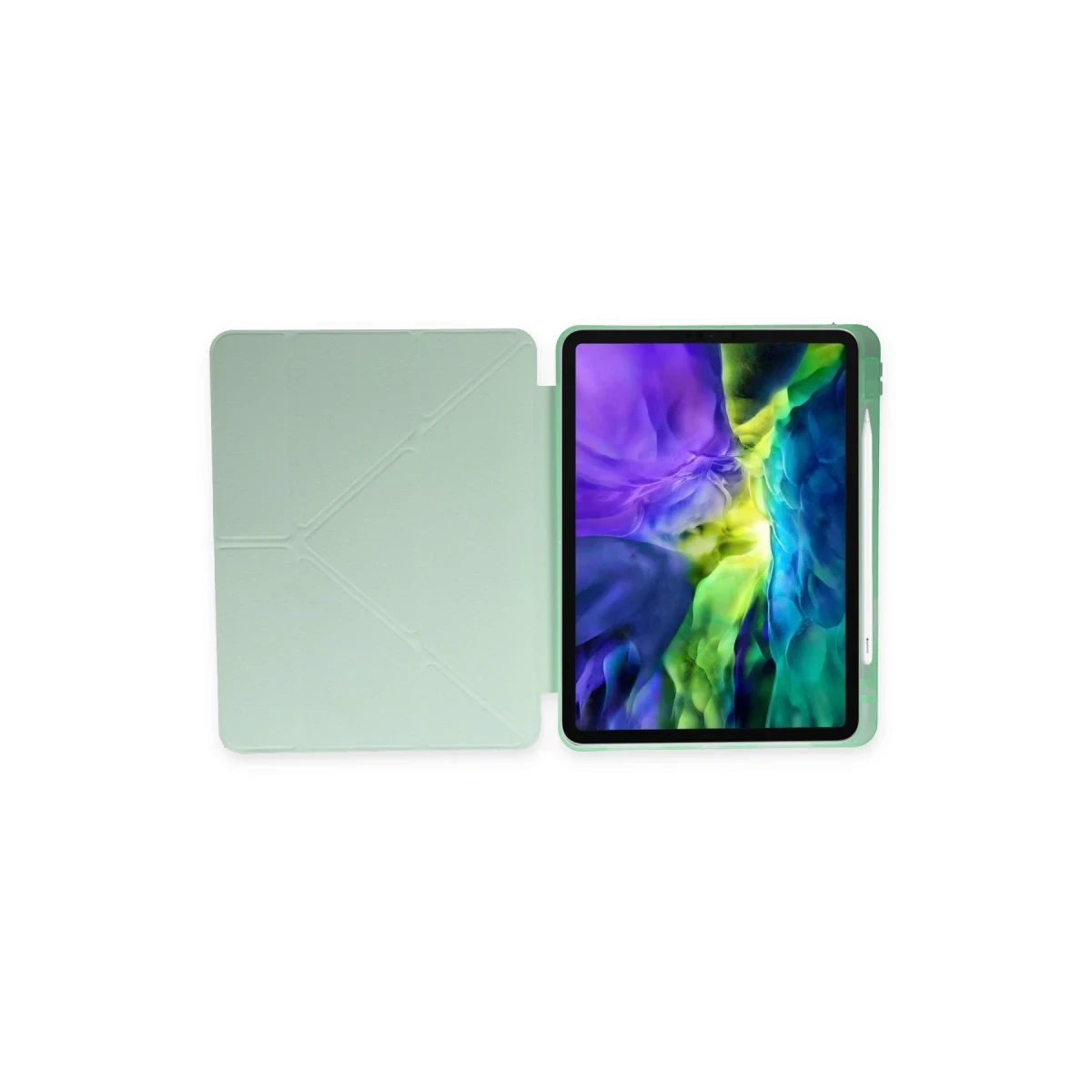 Newface Samsung Galaxy P610 Tab S6 Lite 10.4 Kılıf Kalemlikli Mars Tablet Kılıfı - Açık Yeşil