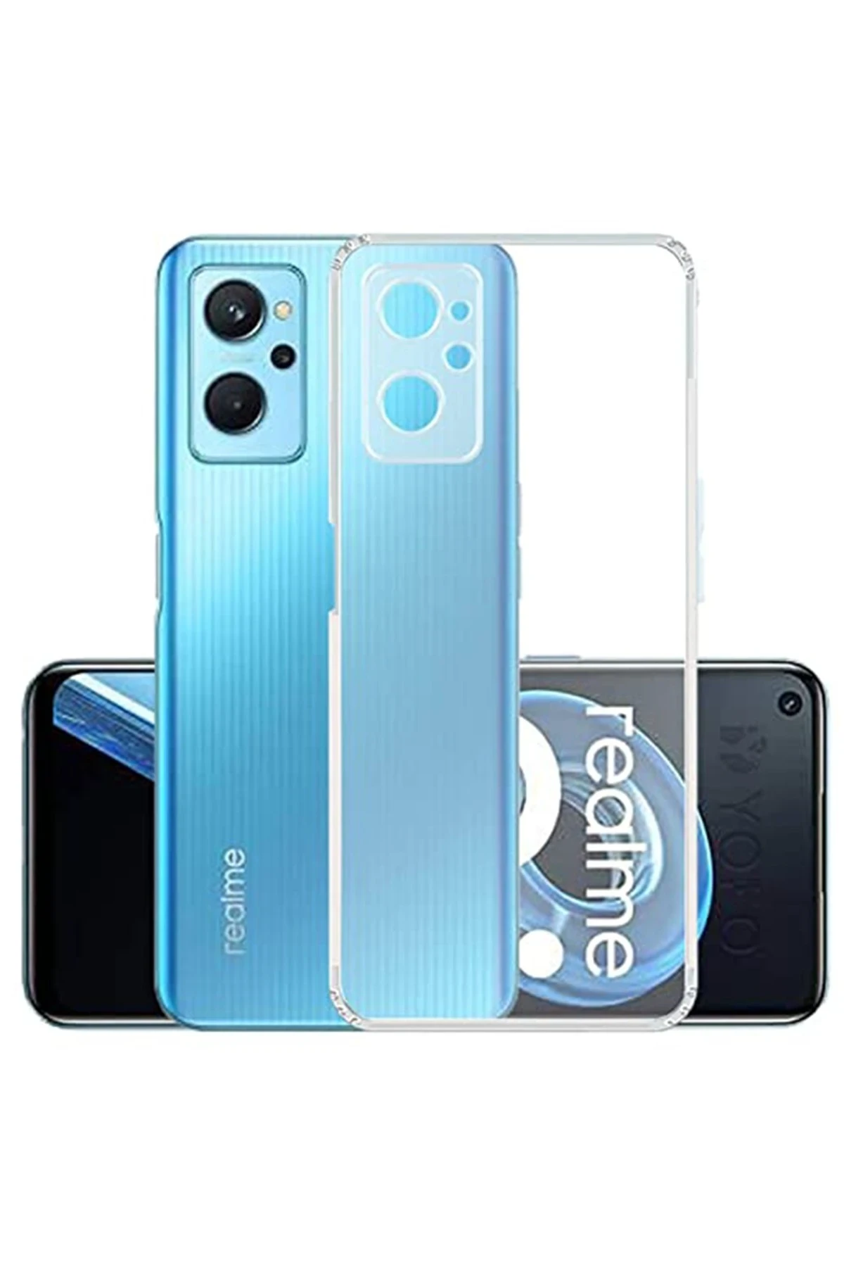 Newface Realme 9i 4G Kılıf Lüx Şeffaf Silikon — görsel 2