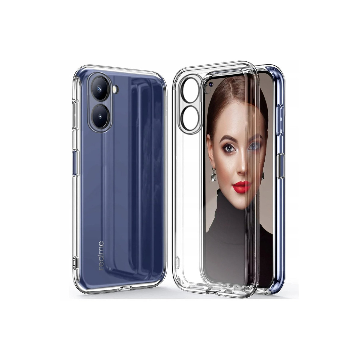 Newface Realme 10 4G Kılıf Lüx Şeffaf Silikon — görsel 6