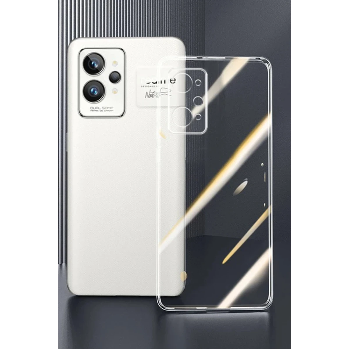 Newface Realme GT2 Pro 5G Kılıf Lüx Şeffaf Silikon — görsel 7