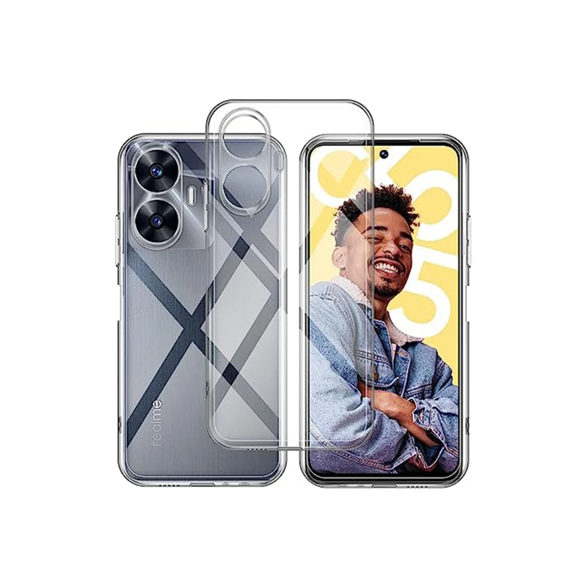 Newface Realme C55 Kılıf Lüx Şeffaf Silikon — görsel 4