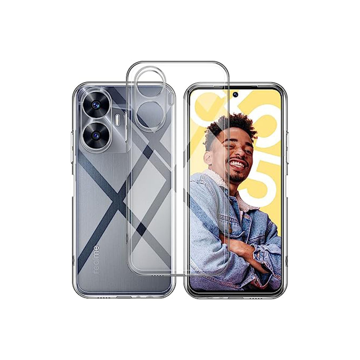 Newface Realme C55 Kılıf Lüx Şeffaf Silikon — görsel 6