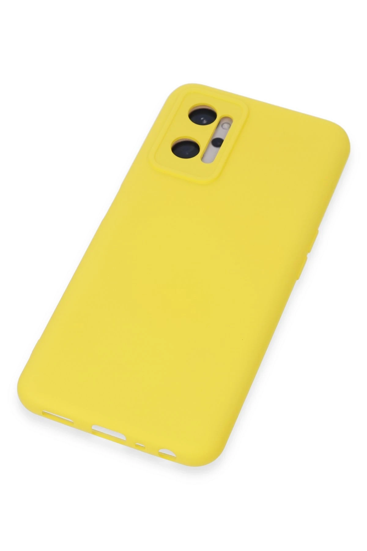 Newface Realme 9i 4G Kılıf Nano içi Kadife Silikon - Sarı