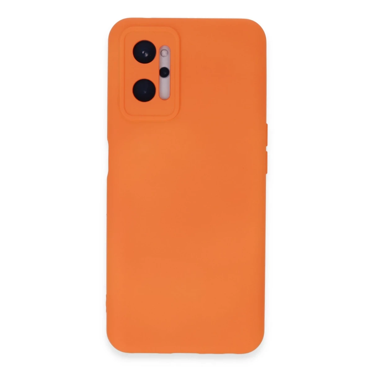 Newface Realme 9i 4G Kılıf Nano içi Kadife Silikon - Turuncu