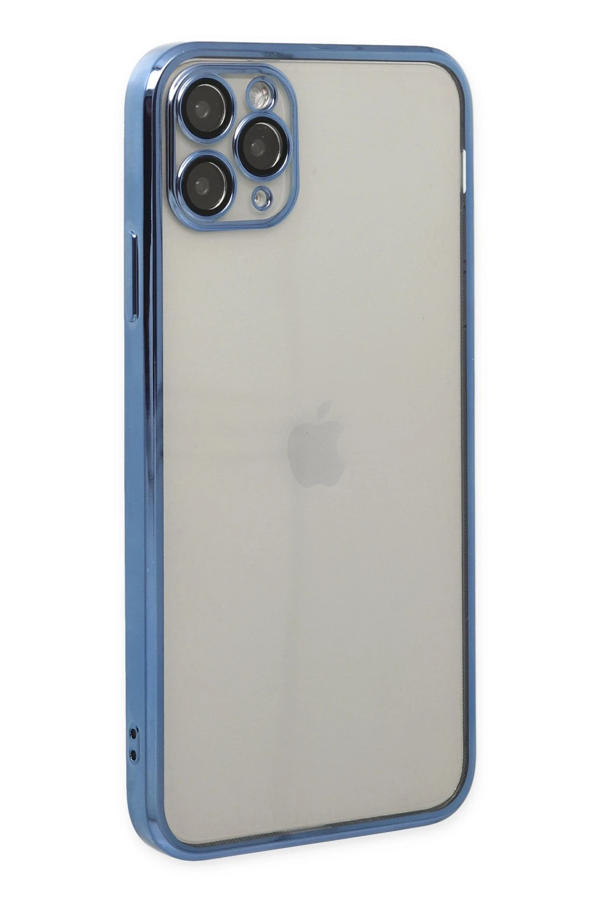 Newface iPhone 11 Pro Kılıf Razer Lensli Silikon - Açık Mavi