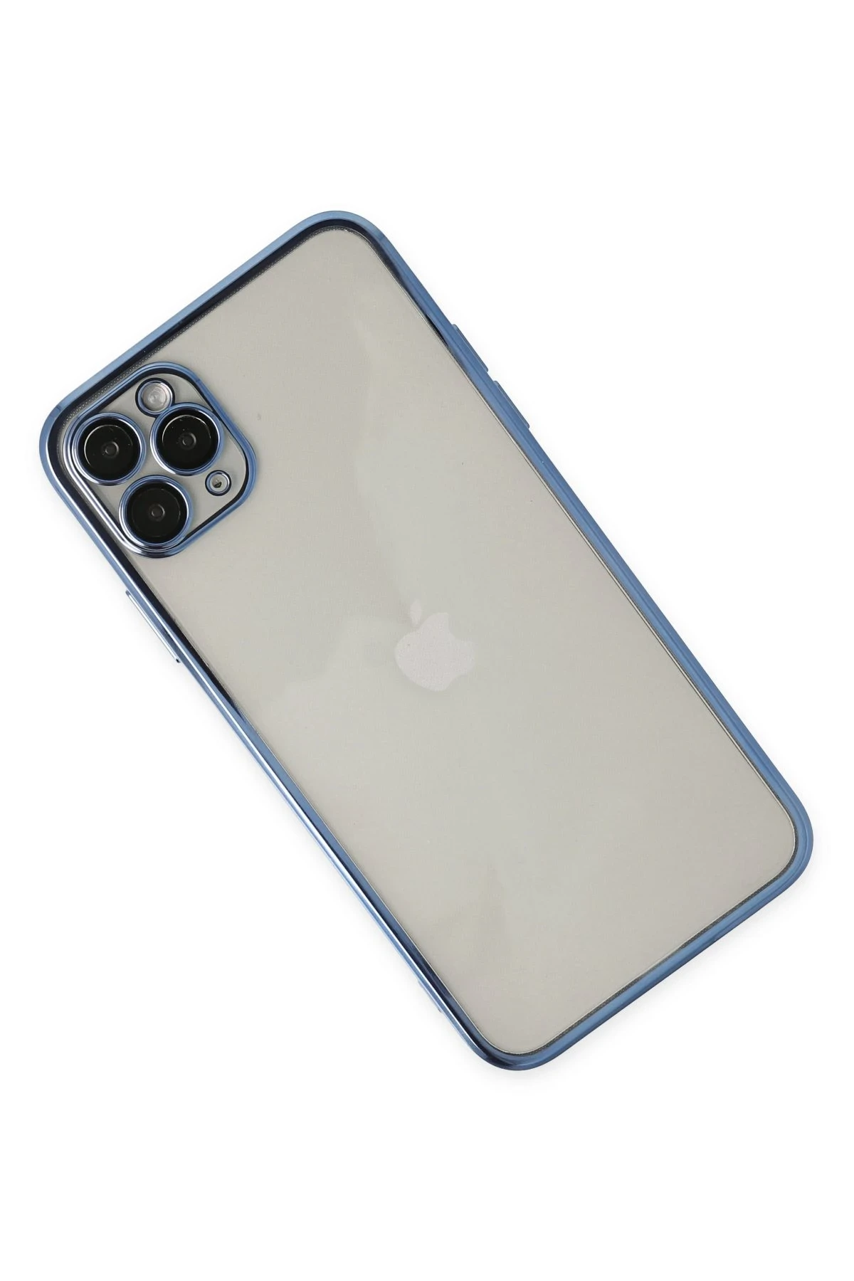 Newface iPhone 11 Pro Kılıf Razer Lensli Silikon - Açık Mavi