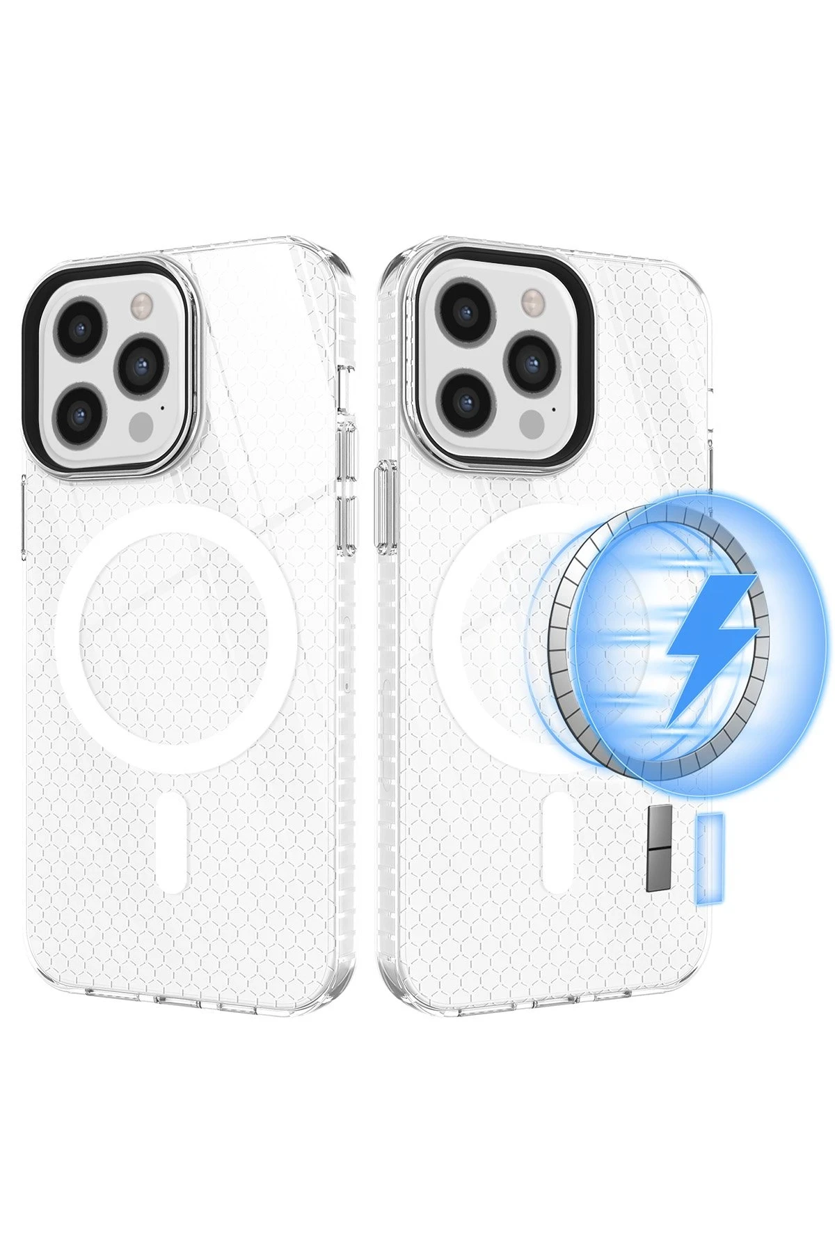 Newface iPhone 12 Pro Max Kılıf Beta Magneticsafe Silikon - Şeffaf
