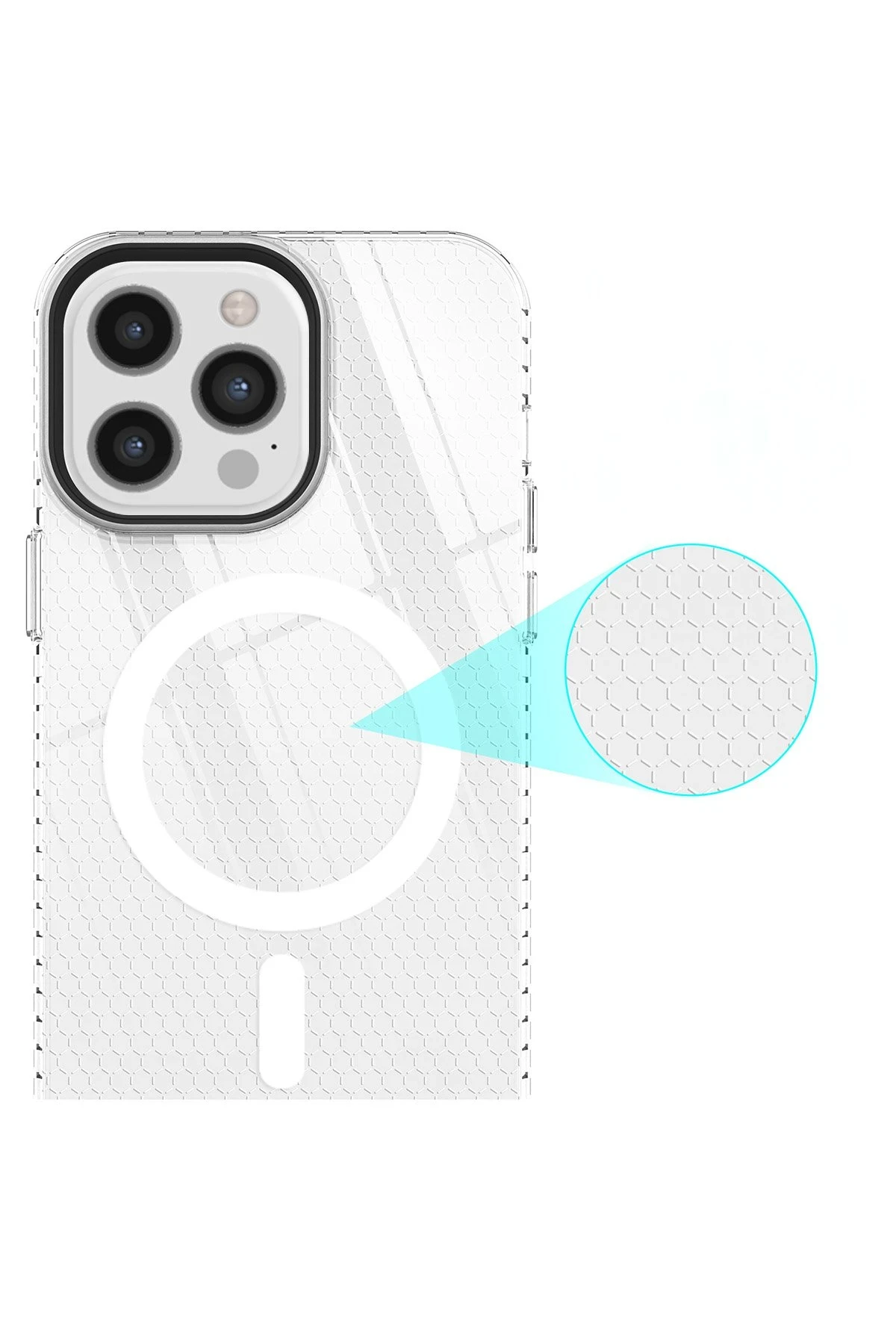 Newface Apple iPhone 12 Pro Max Kılıf Beta Magneticsafe Silikon - Şeffaf — görsel 7