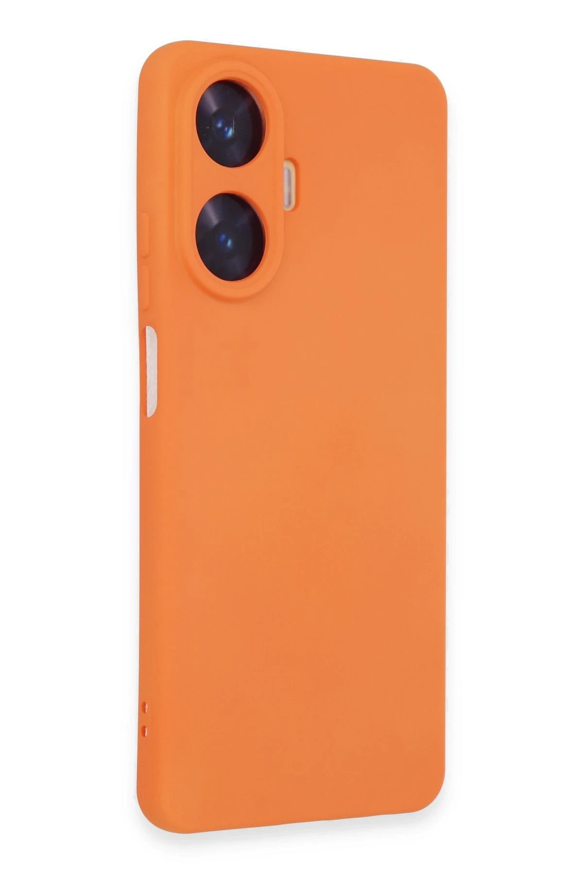 Newface Realme C55 Kılıf Nano içi Kadife Silikon - Turuncu