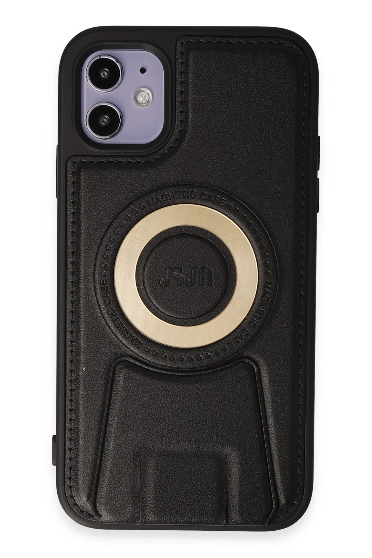 Newface Apple iPhone 11 Kılıf Merkür Magneticsafe Standlı Kapak - Siyah