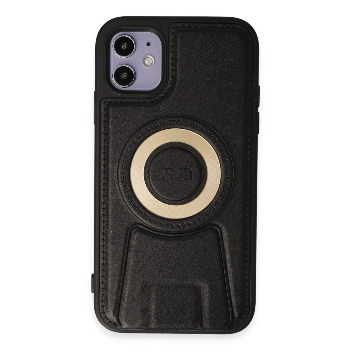 Newface Apple iPhone 11 Kılıf Merkür Magneticsafe Standlı Kapak - Siyah — görsel 5