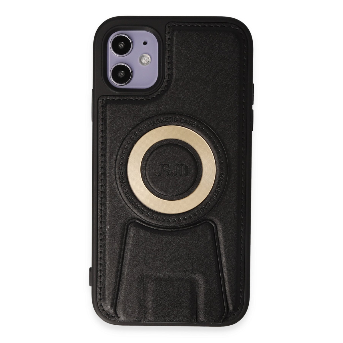 Newface Apple iPhone 11 Kılıf Merkür Magneticsafe Standlı Kapak - Siyah — görsel 9