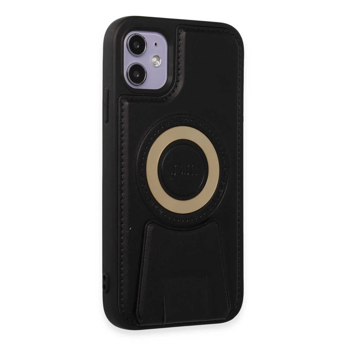 Newface Apple iPhone 11 Kılıf Merkür Magneticsafe Standlı Kapak - Siyah — görsel 6