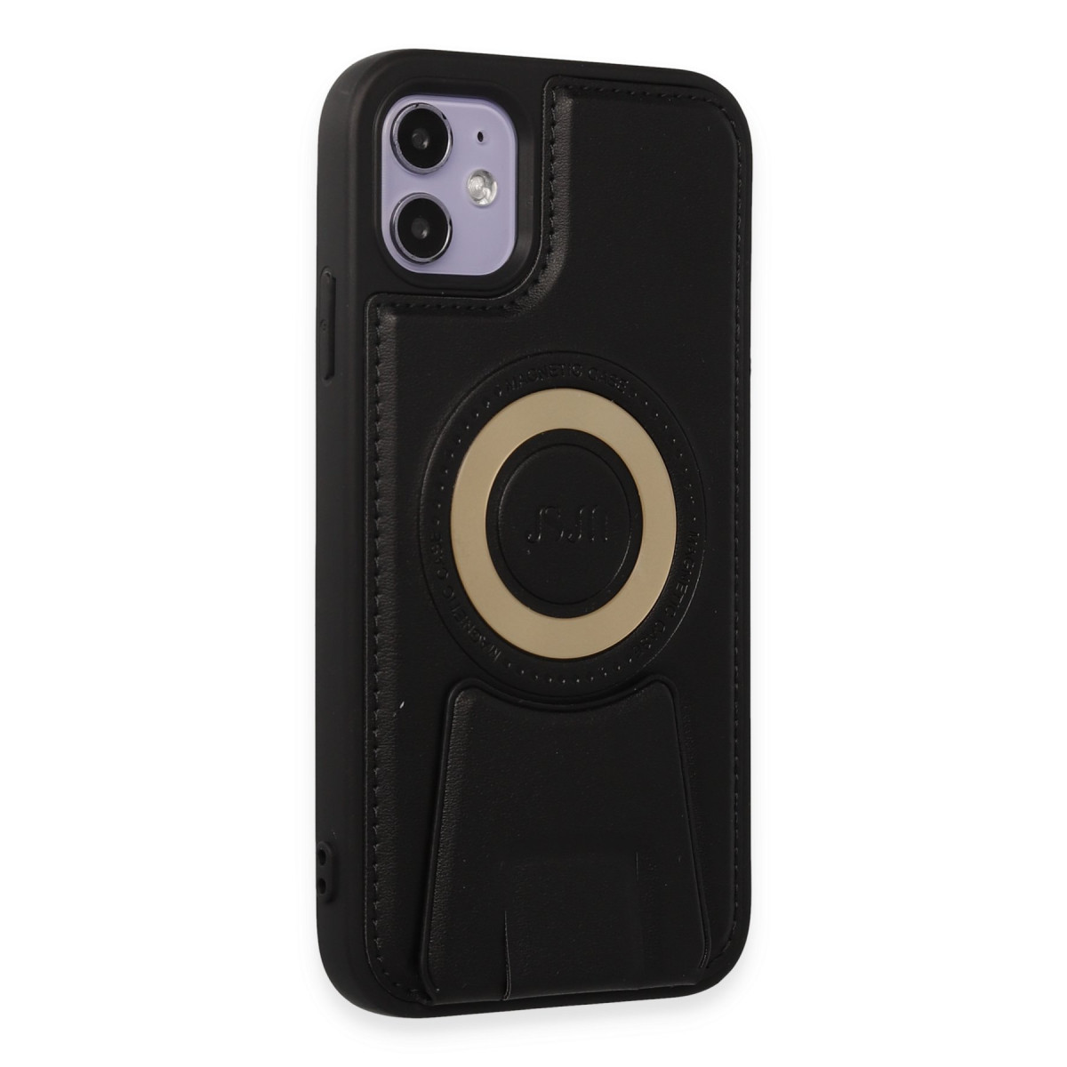 Newface Apple iPhone 11 Kılıf Merkür Magneticsafe Standlı Kapak - Siyah — görsel 10