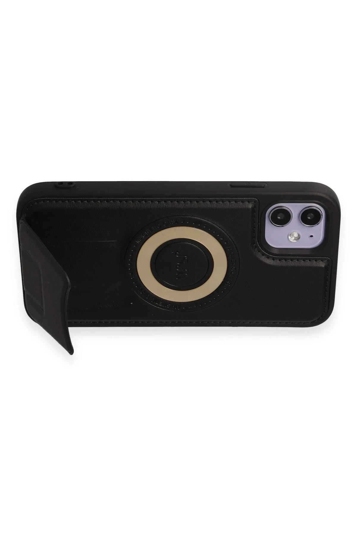 Newface Apple iPhone 11 Kılıf Merkür Magneticsafe Standlı Kapak - Siyah — görsel 3