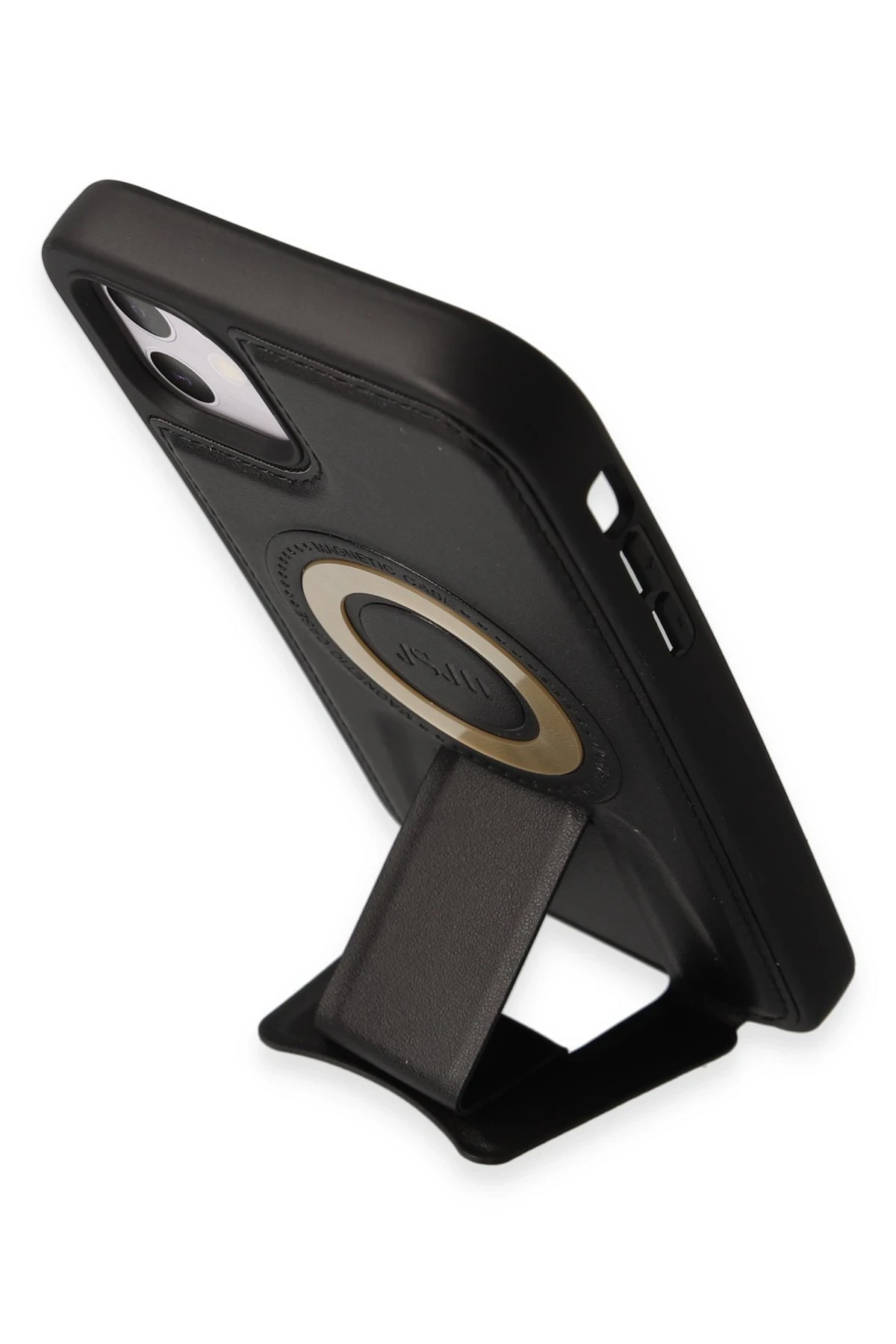 Newface Apple iPhone 11 Kılıf Merkür Magneticsafe Standlı Kapak - Siyah — görsel 4