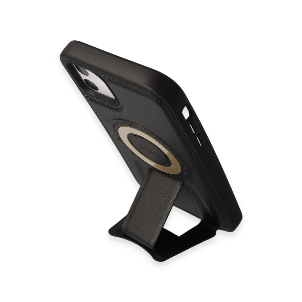 Newface Apple iPhone 11 Kılıf Merkür Magneticsafe Standlı Kapak - Siyah — görsel 8