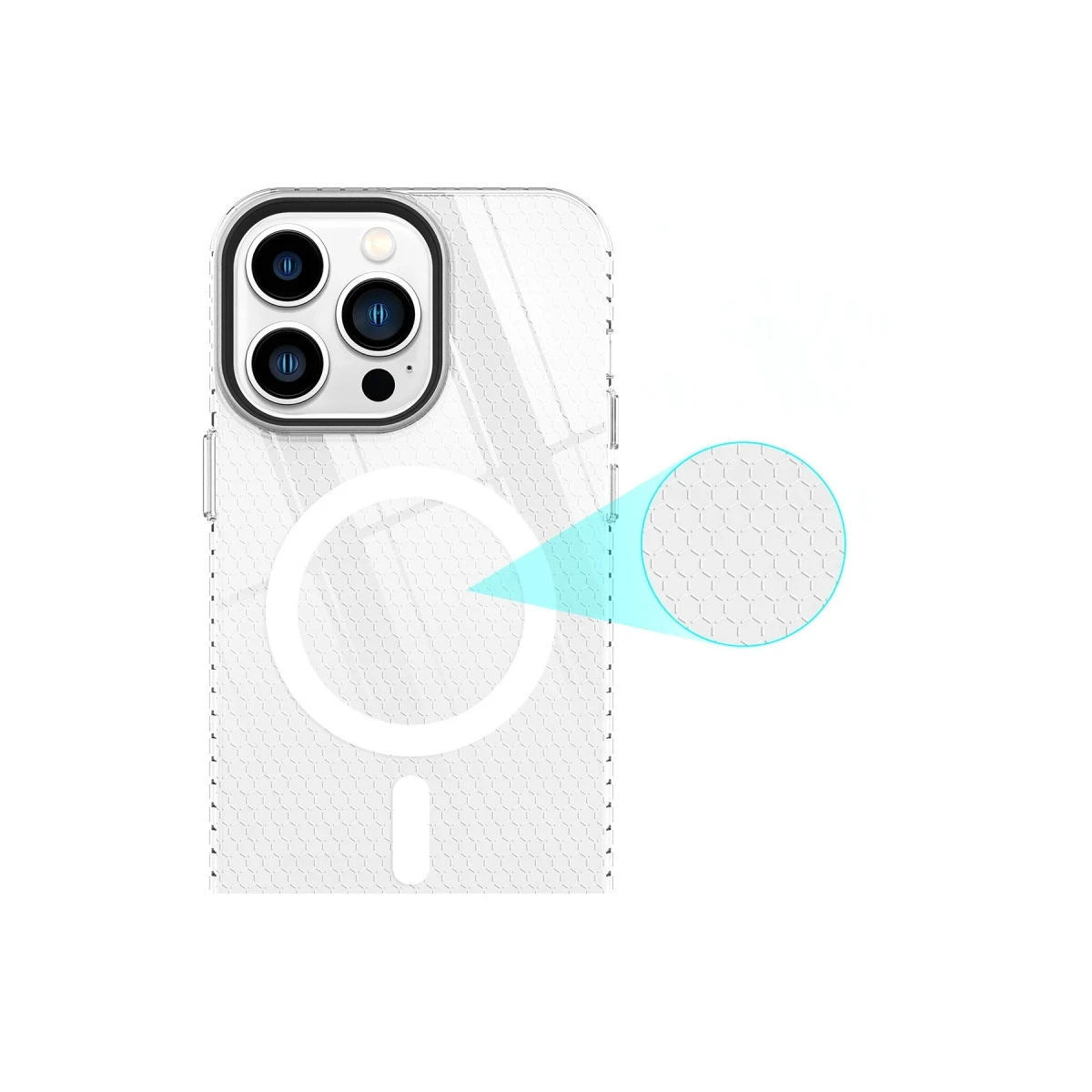 Newface Apple iPhone 13 Pro Kılıf Beta Magneticsafe Silikon - Şeffaf