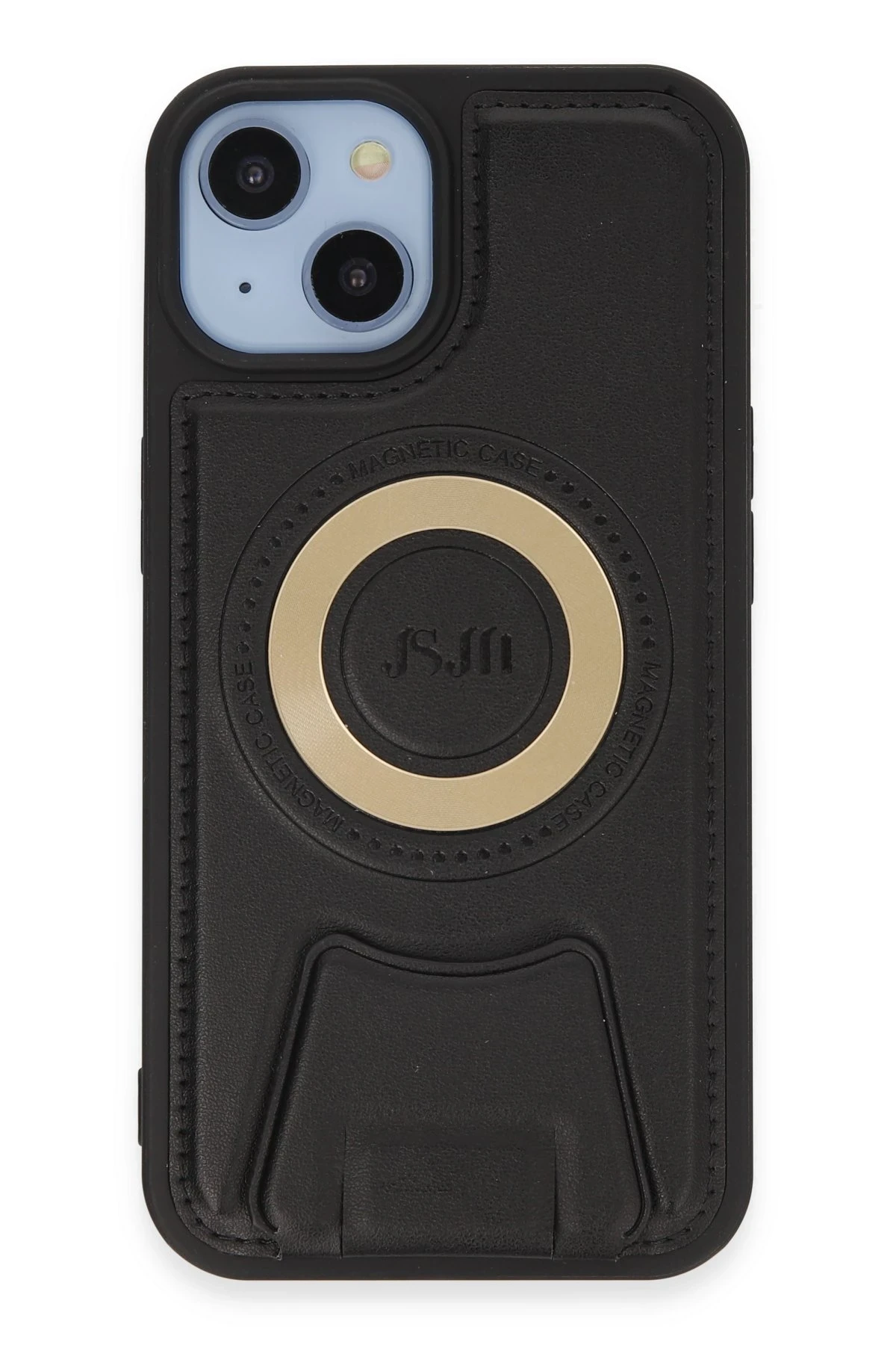 Newface Apple iPhone 14 Kılıf Merkür Magneticsafe Standlı Kapak - Siyah