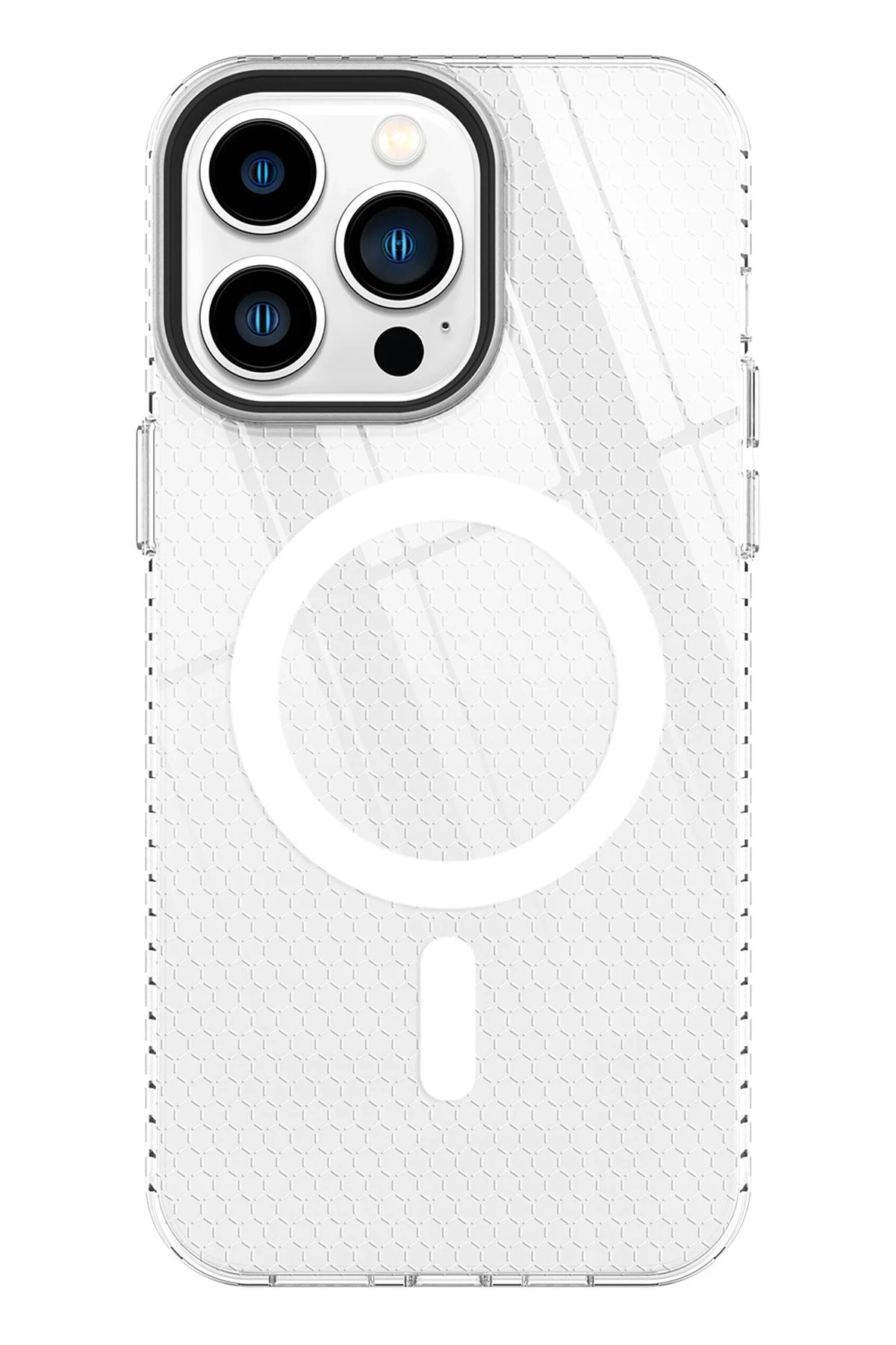 Newface Apple iPhone 13 Pro Max Kılıf Beta Magneticsafe Silikon - Şeffaf