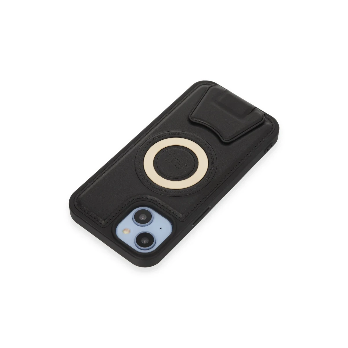 Newface Apple iPhone 14 Kılıf Merkür Magneticsafe Standlı Kapak - Siyah — görsel 9