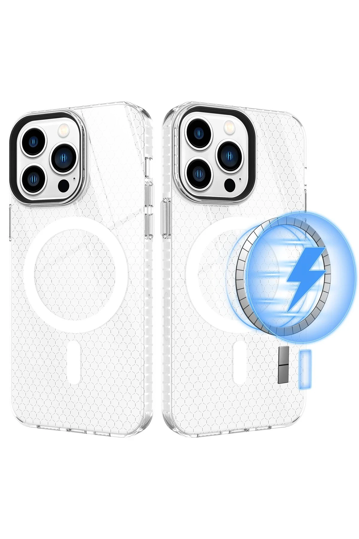 Newface Apple iPhone 13 Pro Max Kılıf Beta Magneticsafe Silikon - Şeffaf — görsel 2