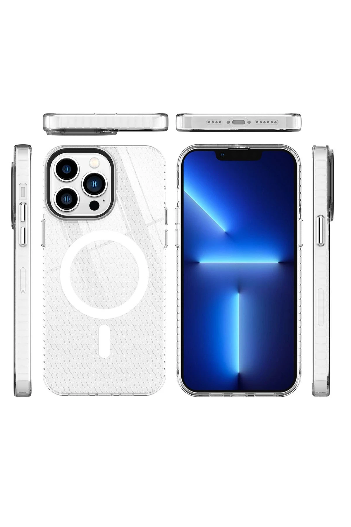 Newface Apple iPhone 13 Pro Max Kılıf Beta Magneticsafe Silikon - Şeffaf — görsel 3