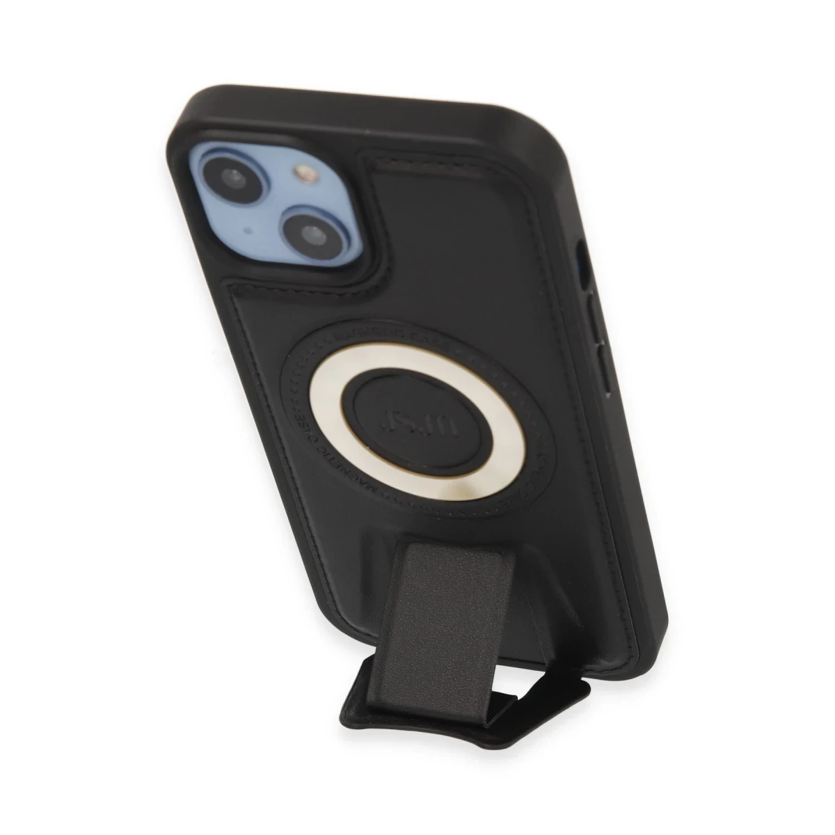 Newface Apple iPhone 14 Kılıf Merkür Magneticsafe Standlı Kapak - Siyah — görsel 11