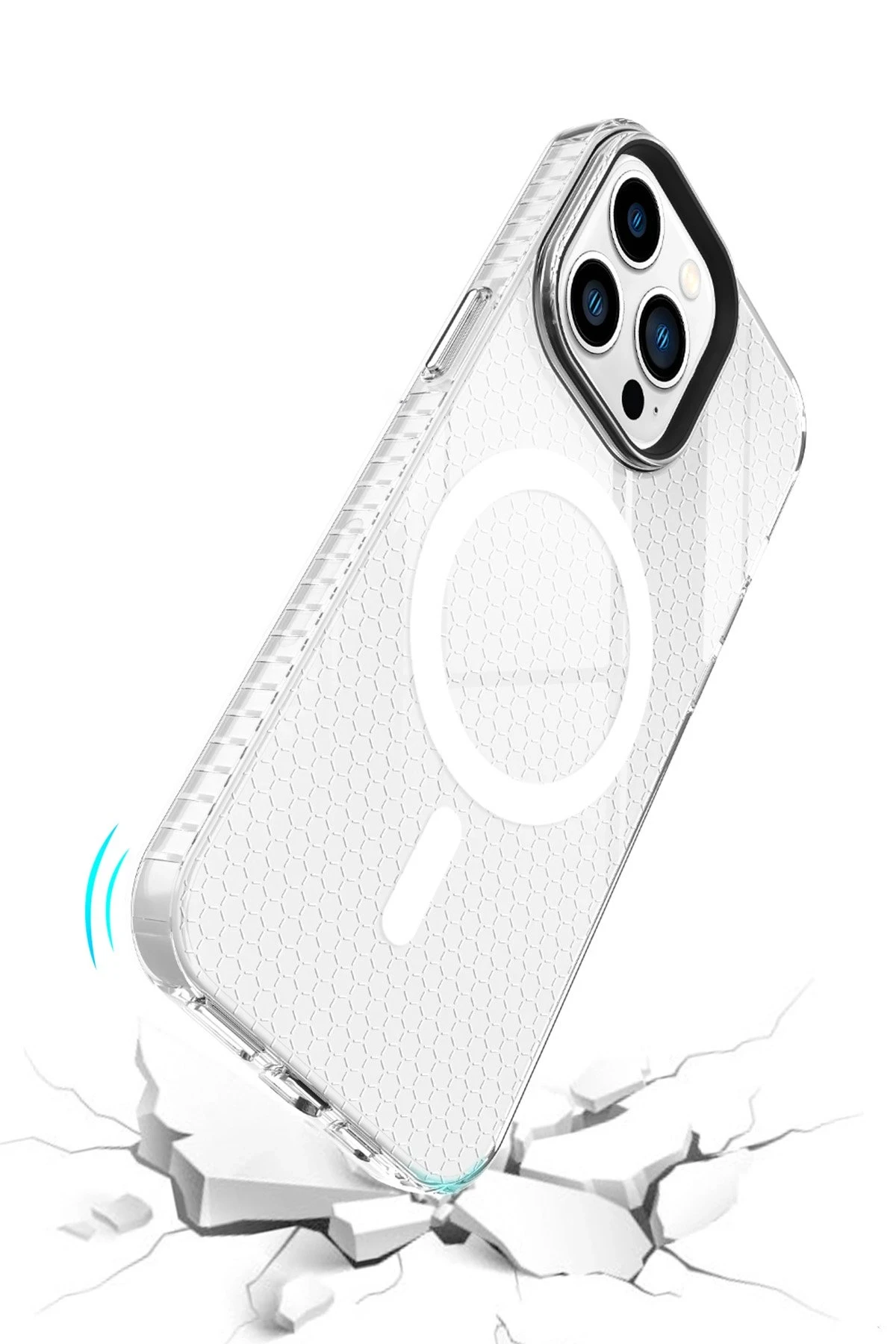 Newface Apple iPhone 13 Pro Max Kılıf Beta Magneticsafe Silikon - Şeffaf — görsel 4