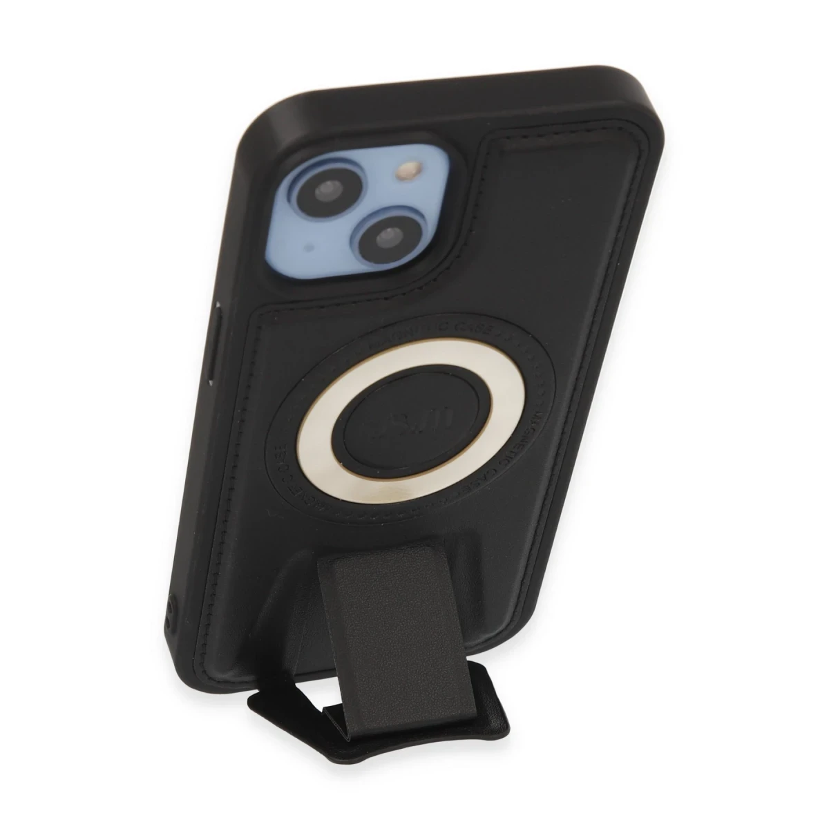 Newface Apple iPhone 14 Kılıf Merkür Magneticsafe Standlı Kapak - Siyah — görsel 12
