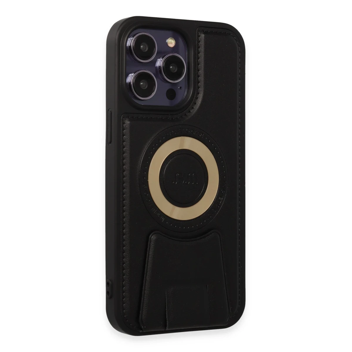 Newface Apple iPhone 14 Pro Kılıf Merkür Magneticsafe Standlı Kapak - Siyah — görsel 6