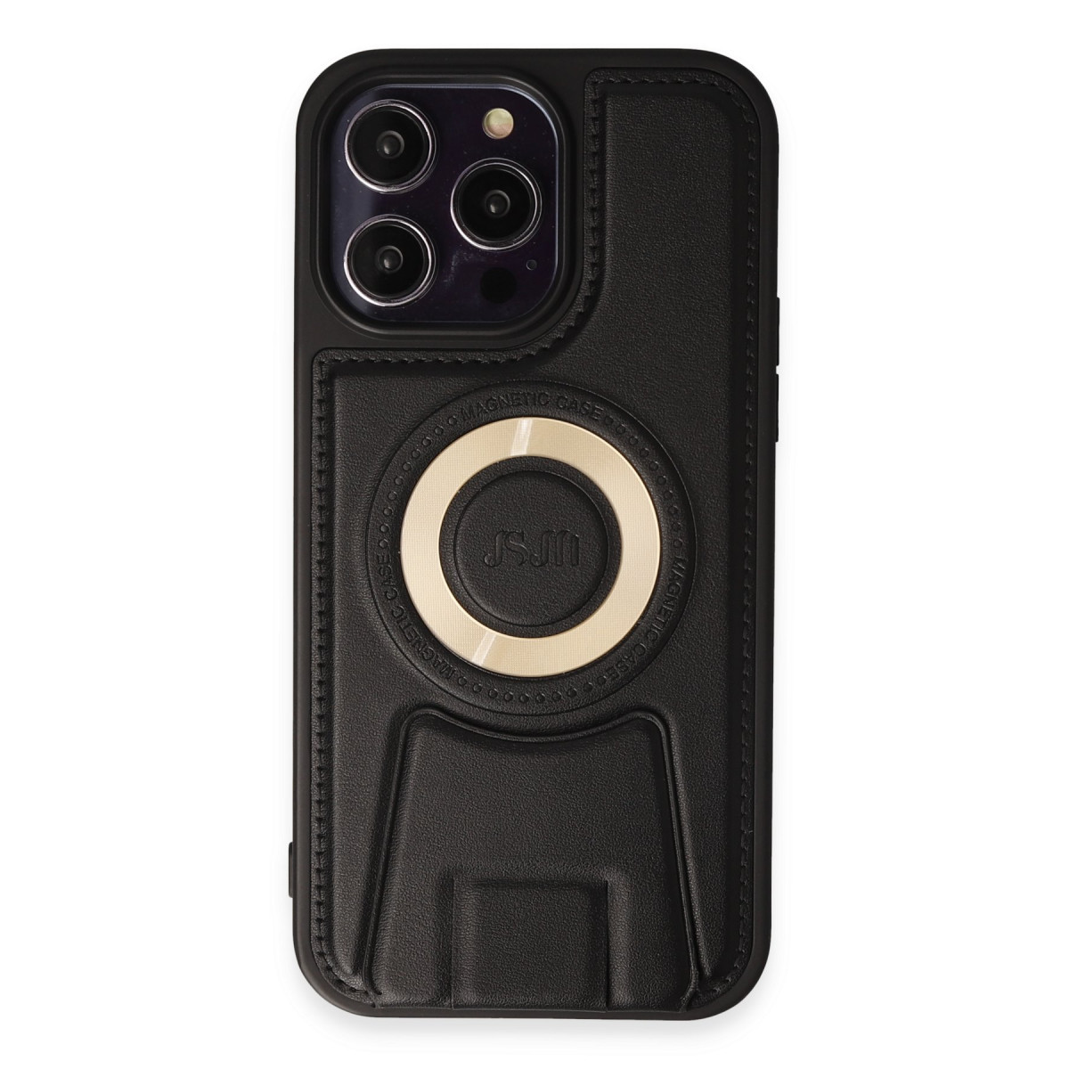 Newface Apple iPhone 14 Pro Max Kılıf Merkür Magneticsafe Standlı Kapak - Siyah — görsel 9
