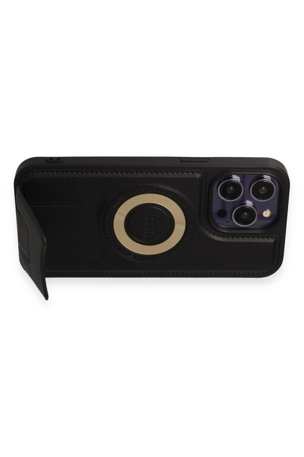 Newface Apple iPhone 14 Pro Max Kılıf Merkür Magneticsafe Standlı Kapak - Siyah — görsel 3