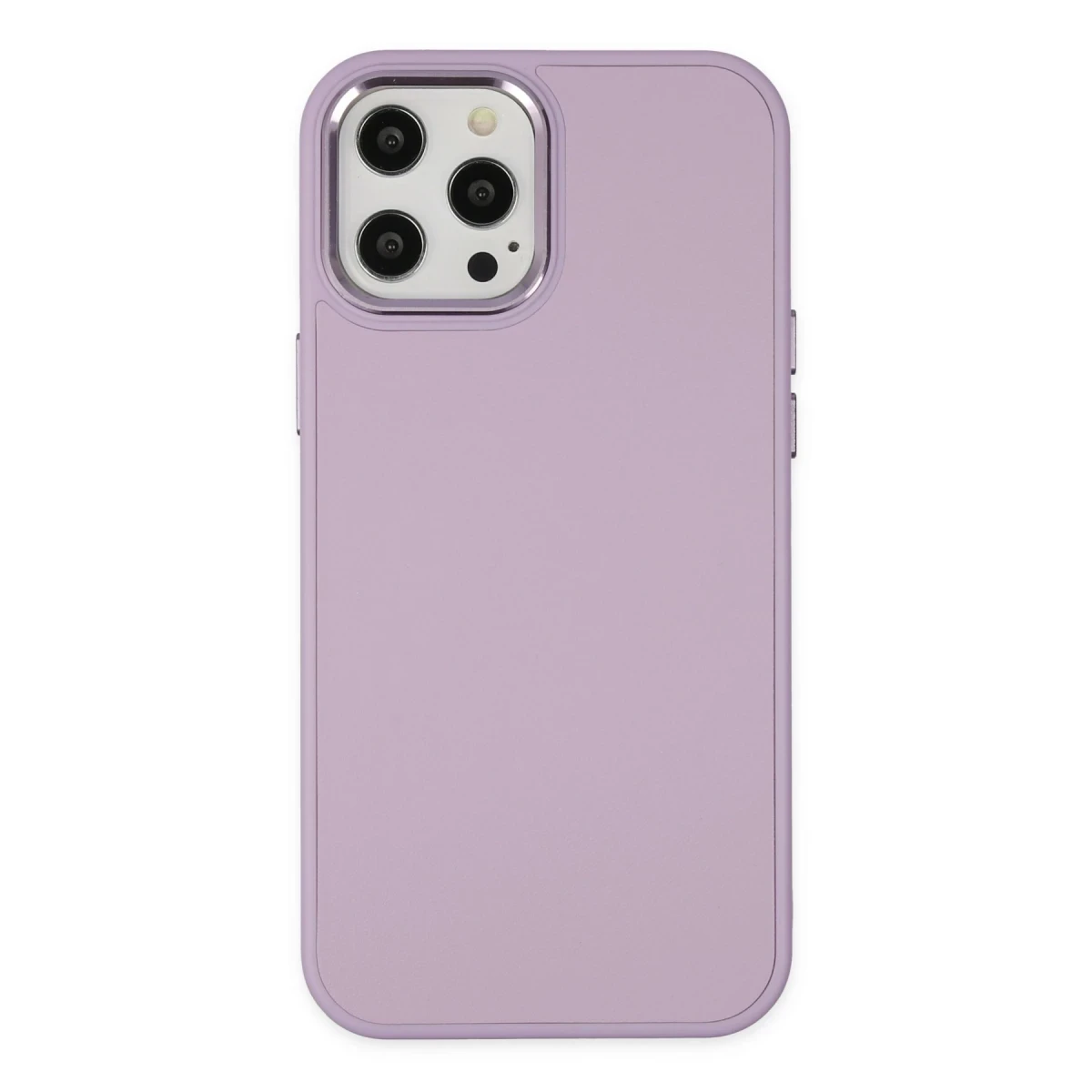 Newface Apple iPhone 12 Pro Max Kılıf Asya Deri Silikon - Lila