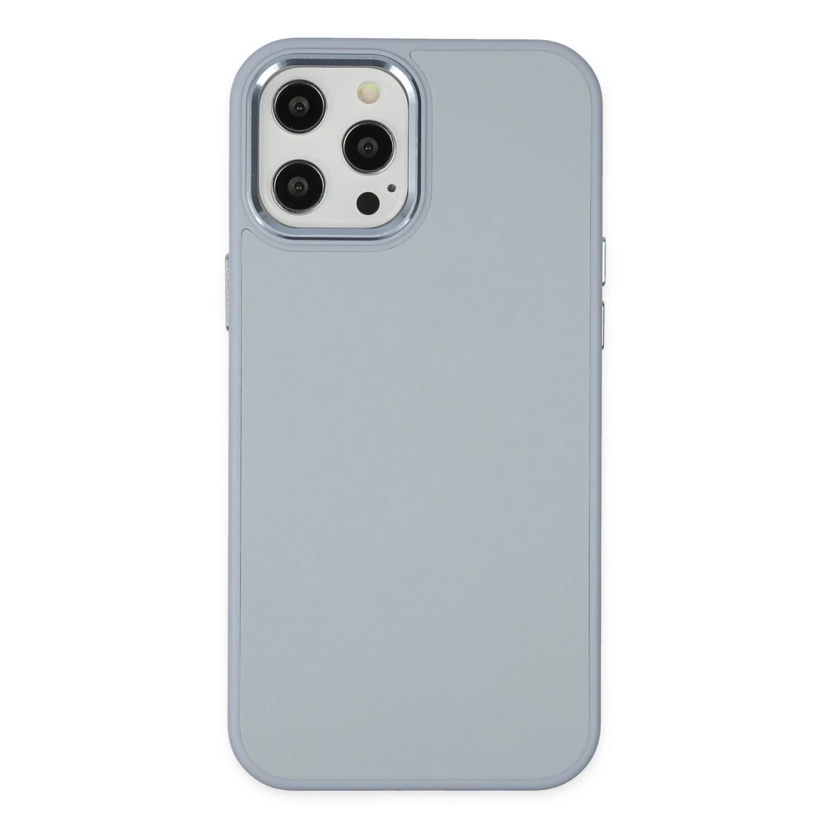 Newface Apple iPhone 12 Pro Max Kılıf Asya Deri Silikon - Sierra Blue