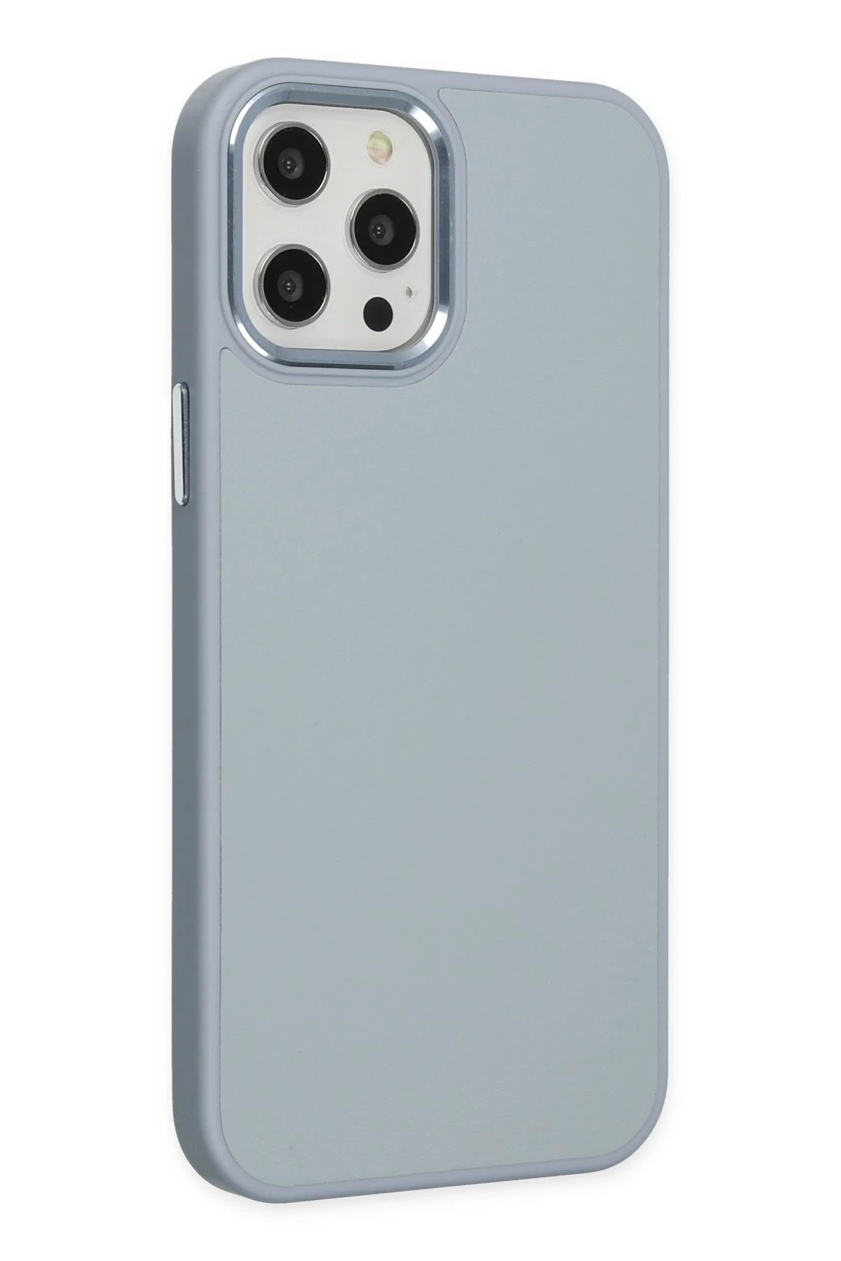 Newface iPhone 12 Pro Max Kılıf Asya Deri Silikon - Sierra Blue